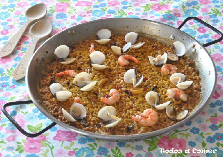Arroz con almejas y gambas