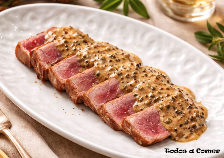 Receta fácil de salsa de pimienta verde para carnes
