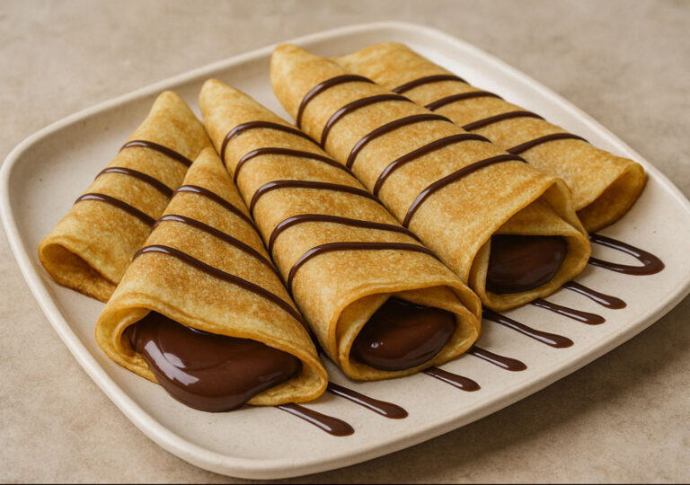 Crepes rellenos de chocolate