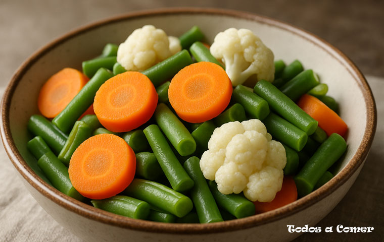 Menestra de verduras- Recién cocidas