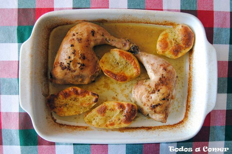 Muslos de pollo asados - Receta fácil