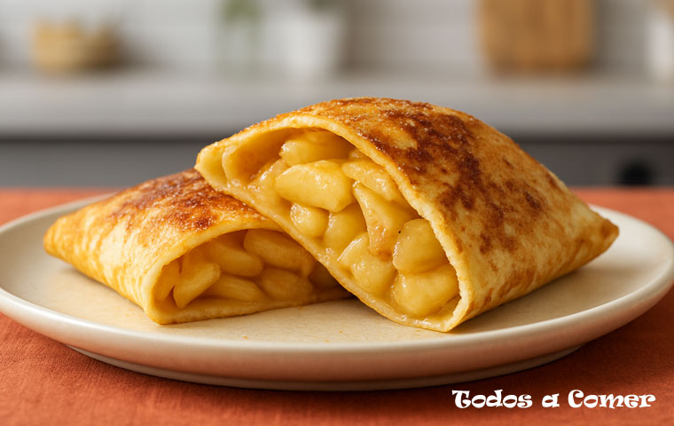 Crepes de manzana caramelizados
