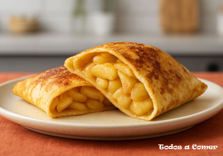Receta fácil de crepes de manzana caramelizados