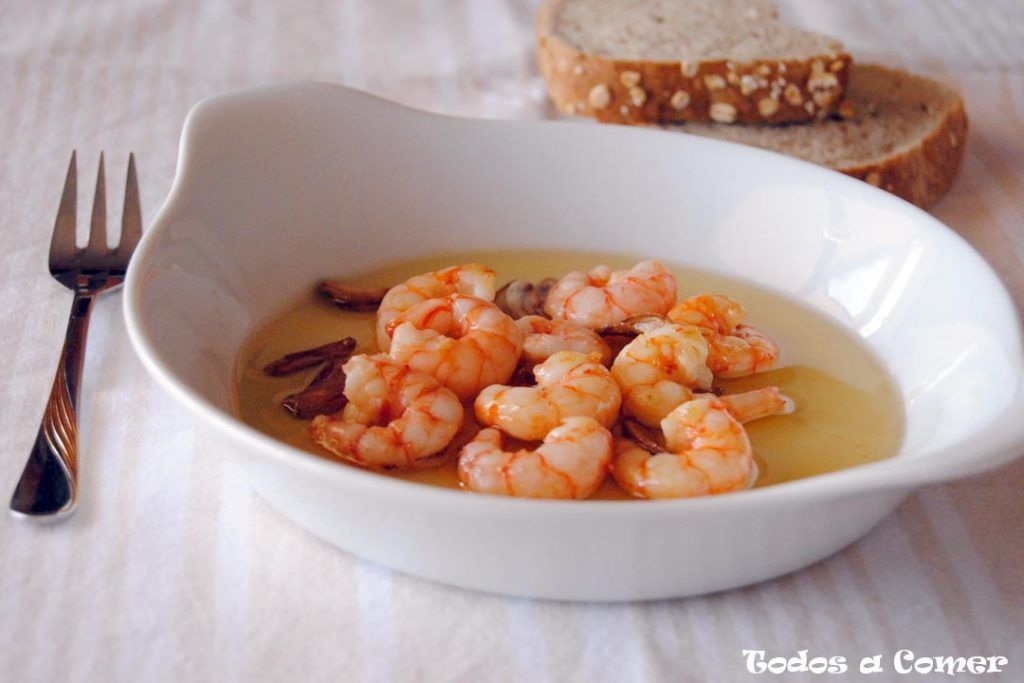 Receta de gambas al ajillo