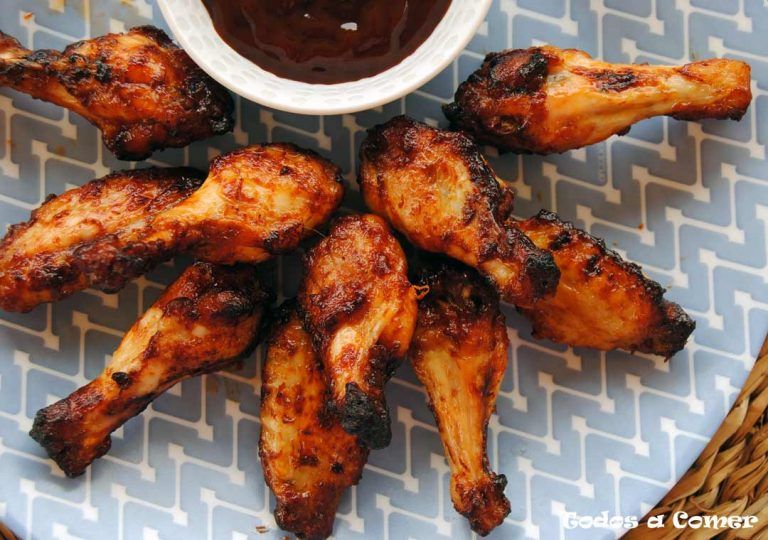 alitas de pollo con salsa barbacoa