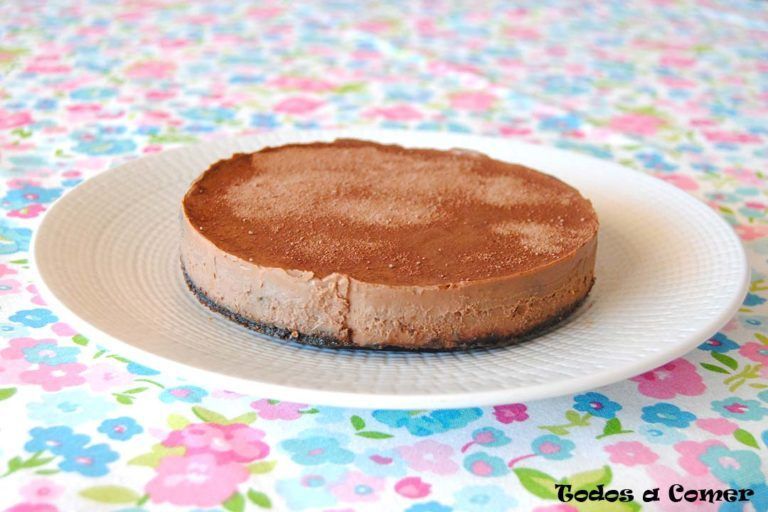 Tarta fría de chocolate y avellanas - Portada