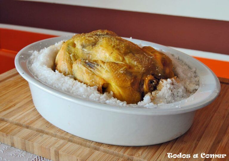 Receta de pollo a la sal al horno jugoso