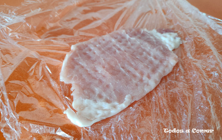 Flamenquines caseros- Filete listo para rellenar