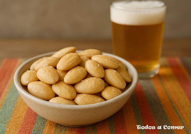 Almendras tostadas con sal. Receta fácil para el aperitivo