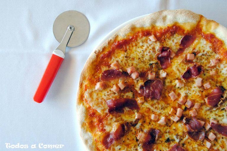 Receta: Pizza ibérica de jamón