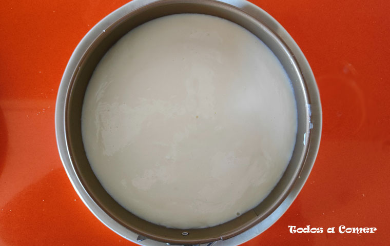 Tarta de canela y queso sin horno- Lista para terminar de cuajar en frío