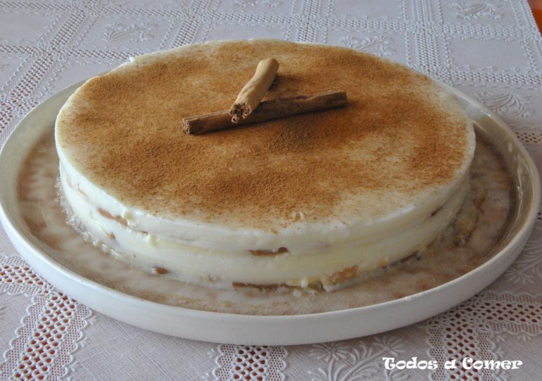 Tarta de canela y queso sin horno