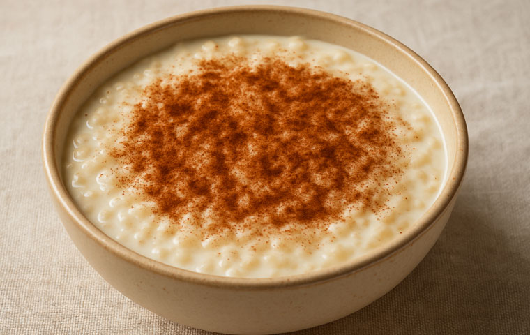 Arroz con leche en olla exprés en 5 minutos