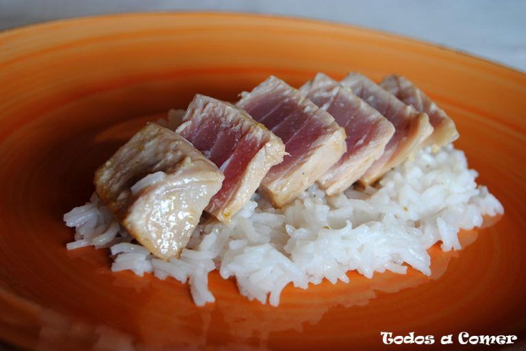 Receta de atún marinado - Presentación