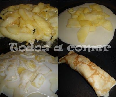 Cómo haeruna receta de crepes de manzana