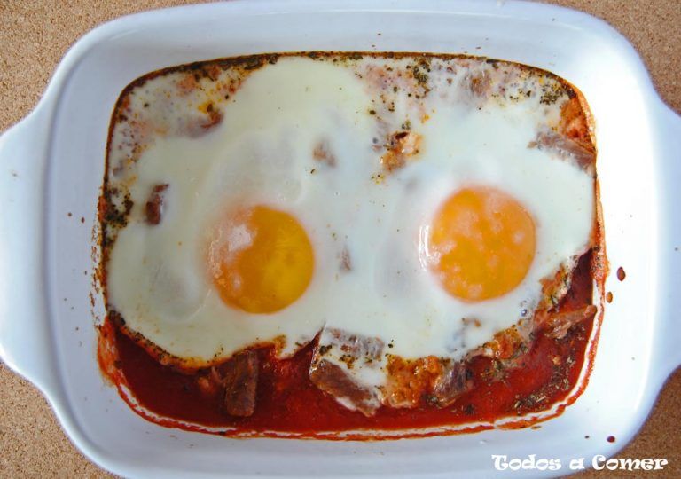 Huevos al plato al horno