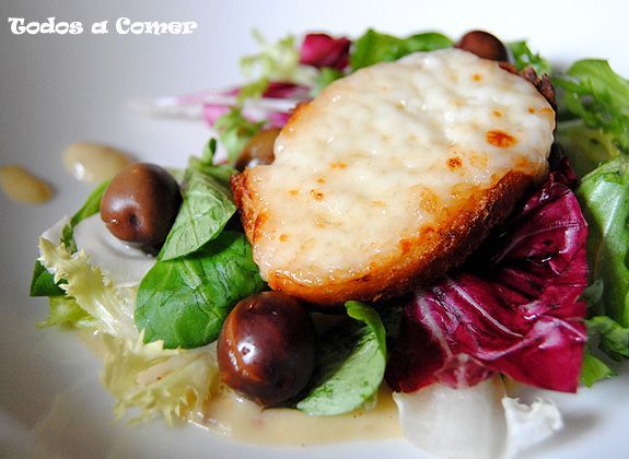 Receta de ensalada de queso de rulo de cabra