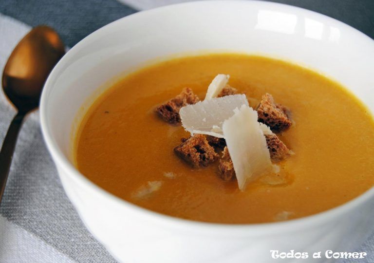 Crema de calabaza y curry