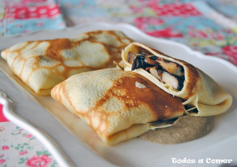 Crepes de setas. Receta fácil