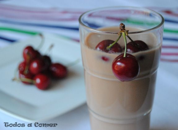 Receta de batido de cerezas