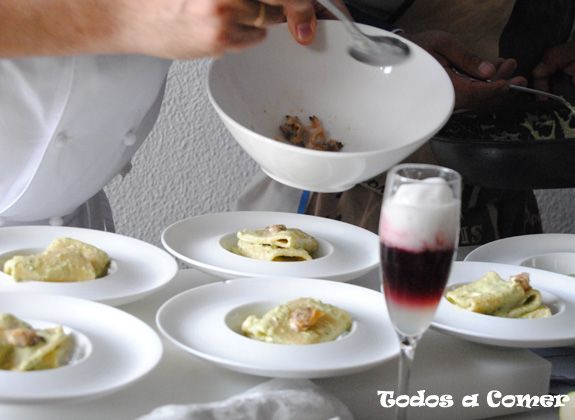 Curso de cocina italiana de Fabio Morisi. Pasta con carbonara de calabacín y almejas