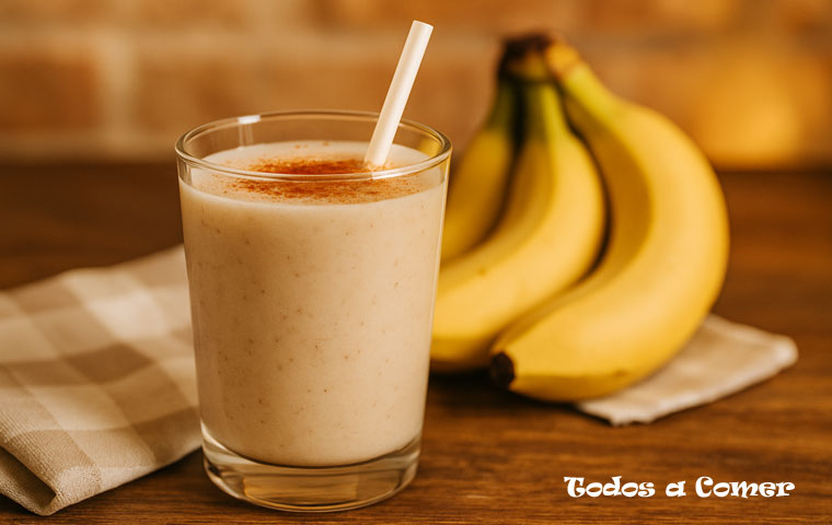 Batido de plátano fácil y muy rico