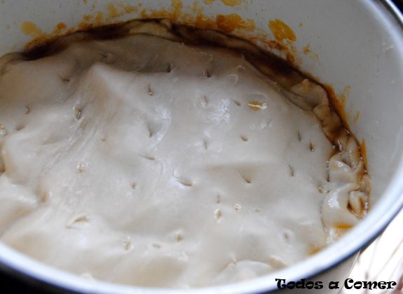 Receta: Tarta tatín de pera. Colocar masa quebrada Receta: Tarta tatín de pera. Colocar masa quebrada