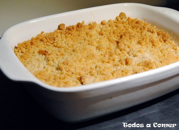 Receta: Crumble de manzana- Listo