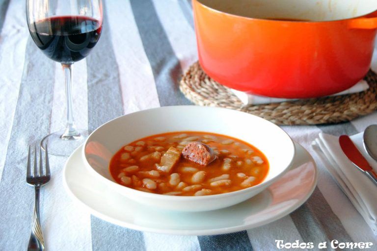 Receta de judías blancas con chorizo