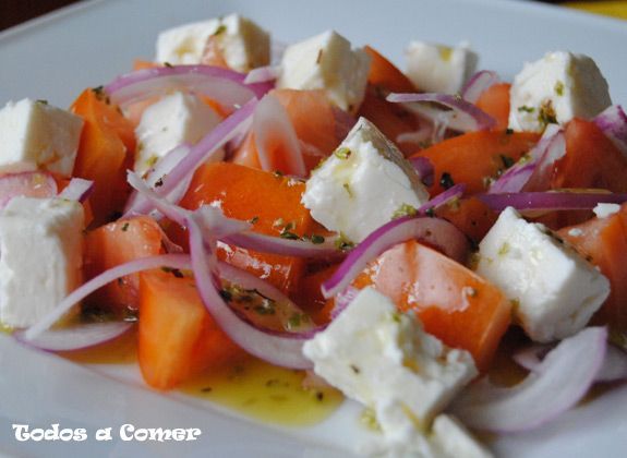 Receta: Ensalada griega con queso feta