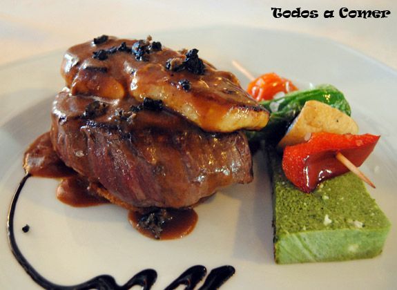 Restaurante Bergamonte: Tournedó con foie