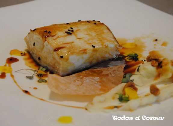 Restaurante Pedro Larumbe. Pez mantequilla asado con teriyaki