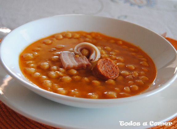 Receta. Guiso de garbanzos