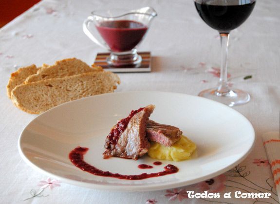 Receta. Presa ibérica con salsa de cerezas 2 Receta. Presa ibérica con salsa de cerezas 2