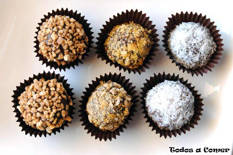 receta de bombones de chocolate y avellanas