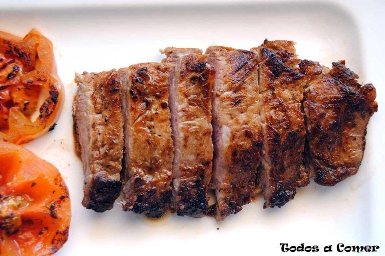 Receta de pluma ibérica en adobo