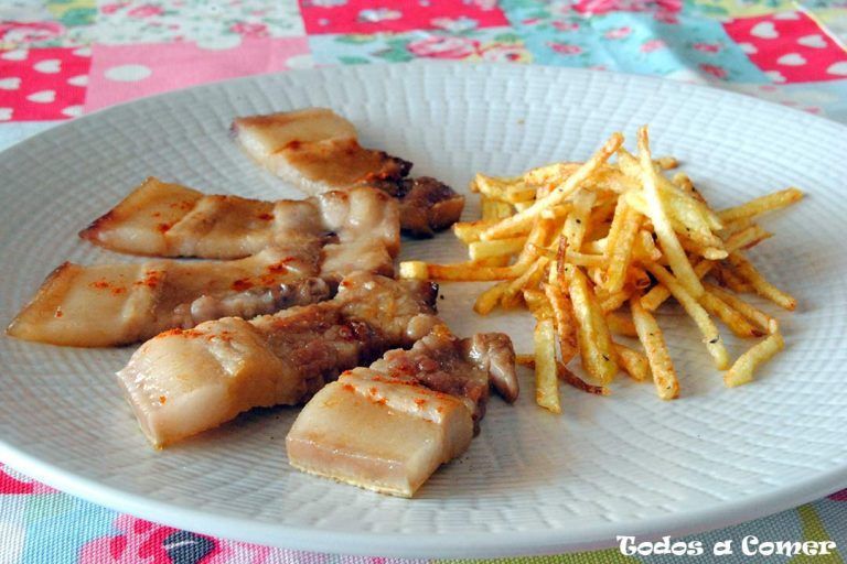 Papada de cerdo con salsa teriyaki