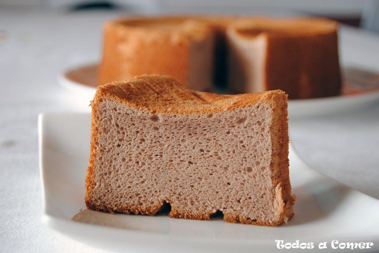 Angel food cake de chocolate