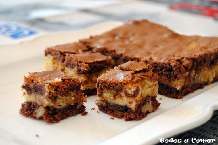 Brownie dos chocolates - Receta fácil