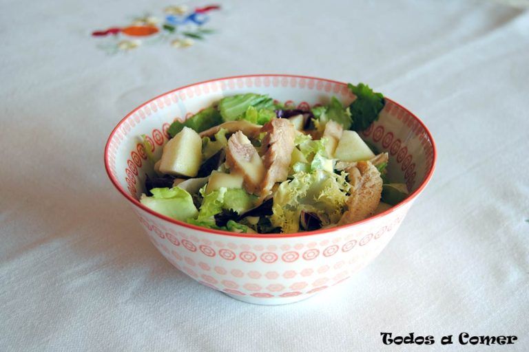 Receta de ensalada de pollo y manzana verde