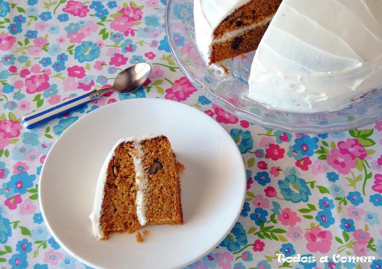 Tarta de zanahoria o carrot cake. Receta casera