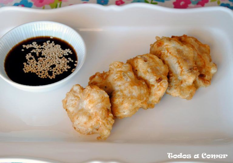 Cocochas de bacalao en tempura. Receta