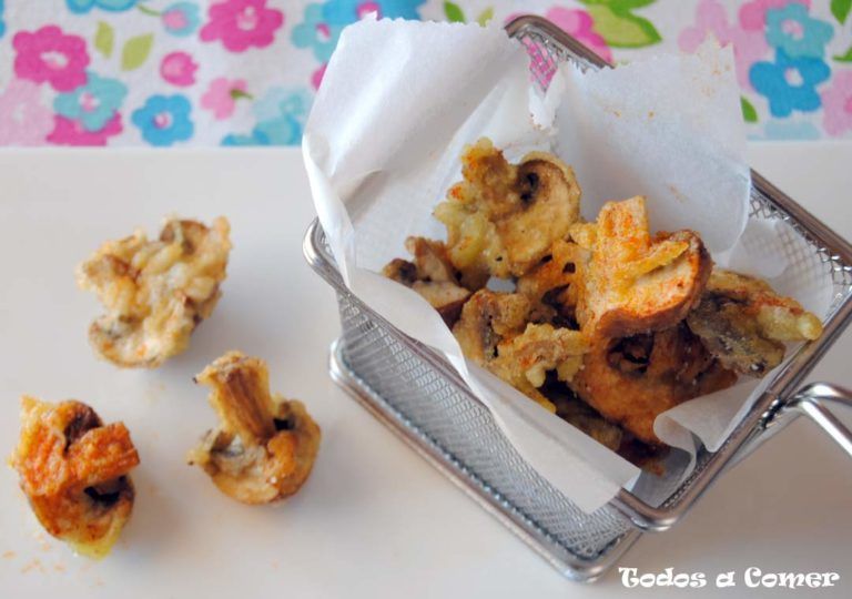Champiñones en tempura - Receta casera