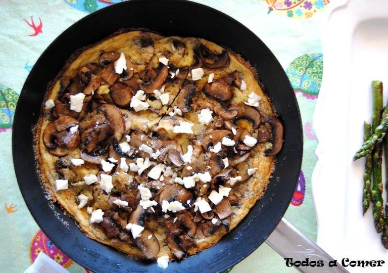 Frittata de champiñones - Portada