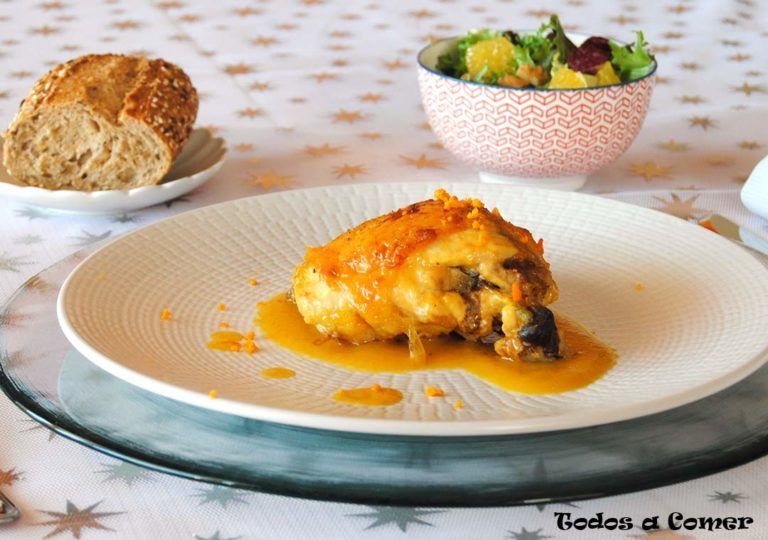 Pollo a la naranja al horno