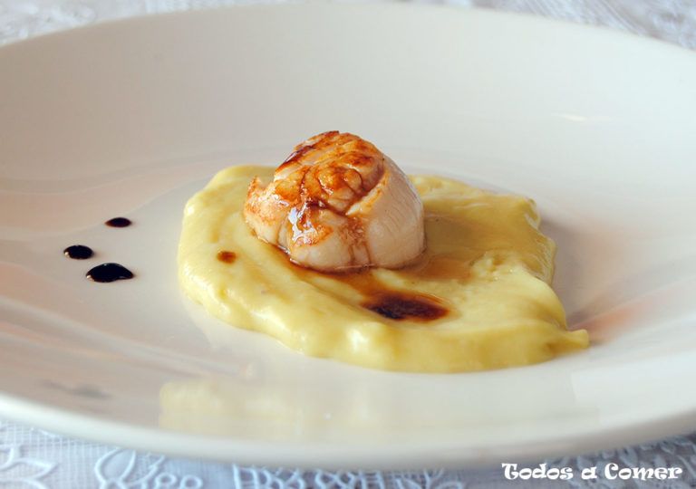 Vieiras a la plancha con salsa de soja