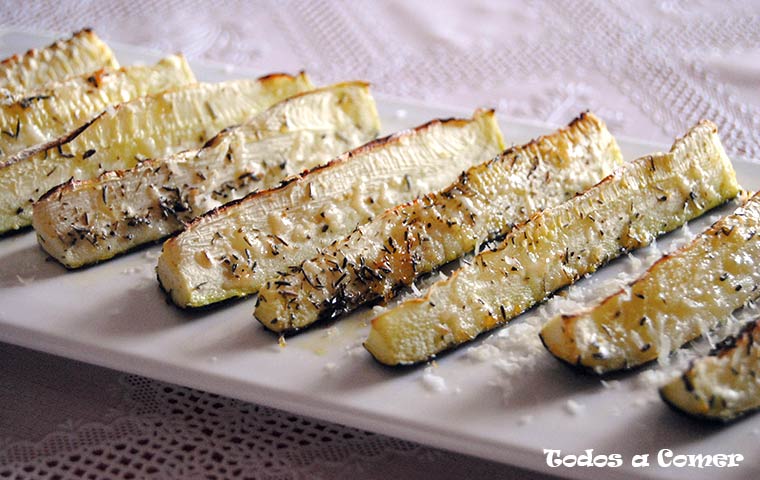 Bastoncitos de calabacín al horno con queso parmesano- 1