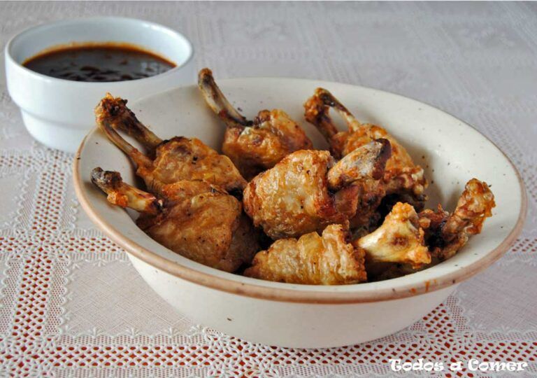 Alitas de pollo en freidora de aire