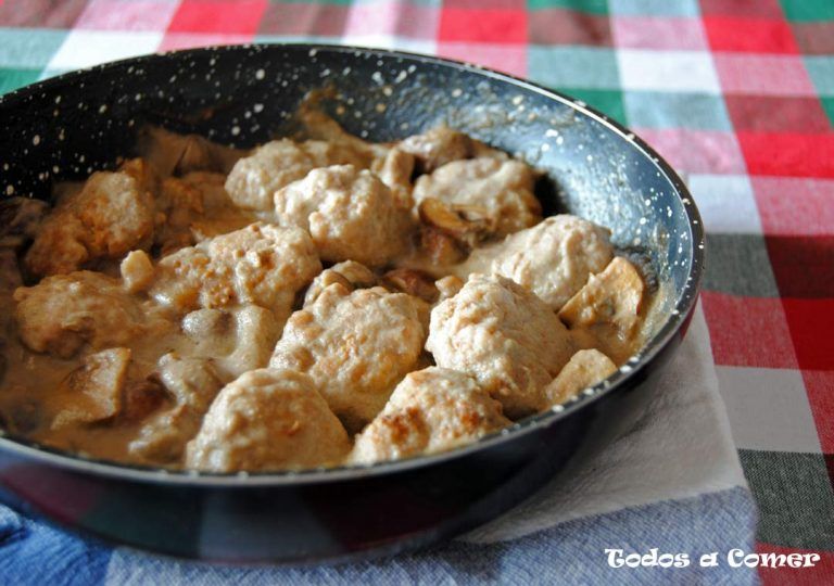 Receta de albóndigas de carne con salsa de setas