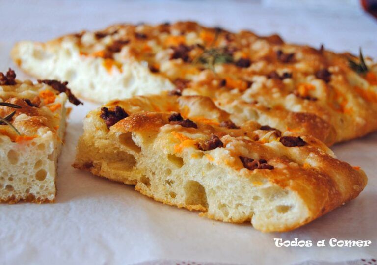 Focaccia de calabaza y chistorra de Ibán Yarza
